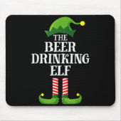Tapis De Souris Beer Drinking Elf Matching Family Group Christmas (Devant)