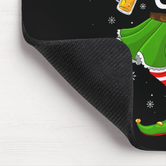 Tapis De Souris Beer Lover Elf Christmas Family Girls Women Elf Sq (Coin)