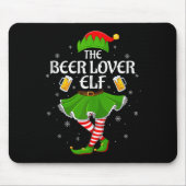 Tapis De Souris Beer Lover Elf Christmas Family Girls Women Elf Sq (Devant)