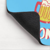 Tapis de souris Beer Monster | Fond bleu (Coin)