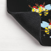 Tapis De Souris Bees Santa Sleigh Flying Funny Magical Christmas P (Coin)