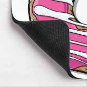 Tapis De Souris Beignet rose de bande dessinée avec le glaçage (Coin)