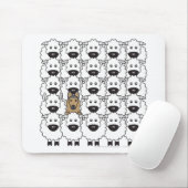 Tapis De Souris Belge Tervuren chez les moutons (Avec souris)