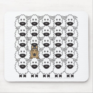 Tapis De Souris Belge Tervuren chez les moutons