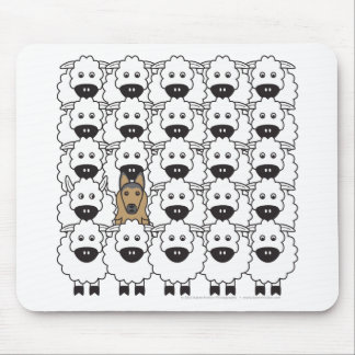 Tapis De Souris Belge Tervuren chez les moutons
