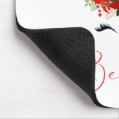 Tapis De Souris Believe Red White Insettia Reindeer Unicorn (Coin)