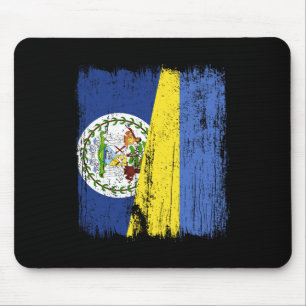 Tapis De Souris Belize Ukraine Drapeau semi-Belizean ukrainien Her