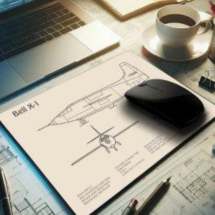 Tapis De Souris Bell X-1 - Plan directeur de l'avion SD