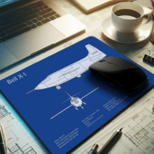 Tapis De Souris Bell X-1 - Plans de plan d'avion ABD