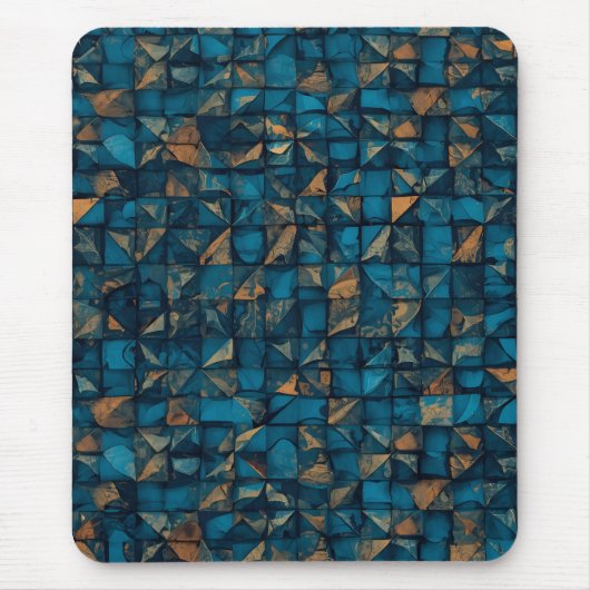 Tapis De Souris Belle apparence patchwork en sarcelle foncée (Devant)