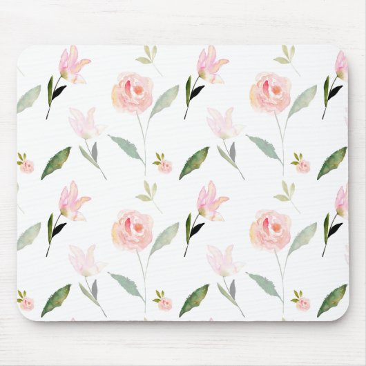 Tapis De Souris Belle aquarelle florale (Devant)