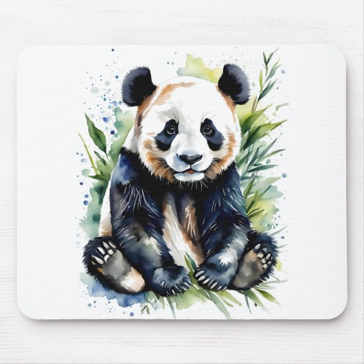 Tapis De Souris Belle aquarelle Panda Bear (Devant)