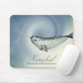 Tapis De Souris Belle baleine Narwhal, Monodon Monoceros (Avec souris)