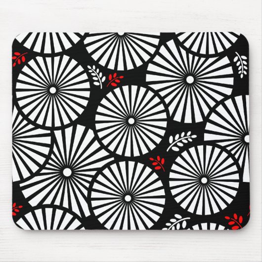 Tapis De Souris Belle bouche noire et blanche (Devant)