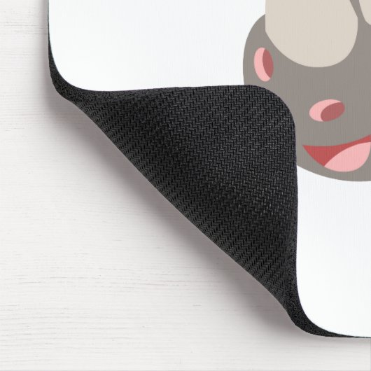 Tapis De Souris Belle Cartoon Rhino Baby & Big Rhino Mousepad (Coin)
