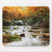 Tapis De Souris Belle cascade en forêt, automne (Devant)