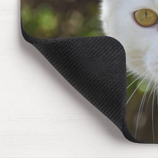 Tapis De Souris Belle Chat Blanc (Coin)