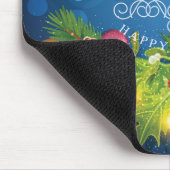 Tapis De Souris Belle conception de Noël avec branches de neige (Coin)