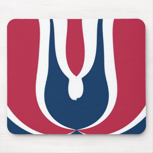 Tapis De Souris Belle couleur rouge, blanc, bleu texture Abstraite (Devant)