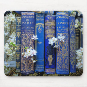 Tapis De Souris Belle épines de livres (Bleu)