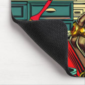 Tapis De Souris Belle Femme Monter sur le bâton de lèvres (Coin)