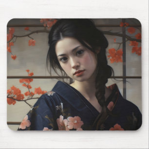 Tapis De Souris Belle Fille Asiatique