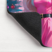 Tapis De Souris Belle fille de Noël rose 01 (Coin)