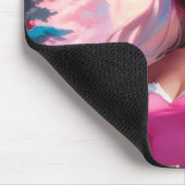 Tapis De Souris Belle fille de Noël rose 01 (Coin)