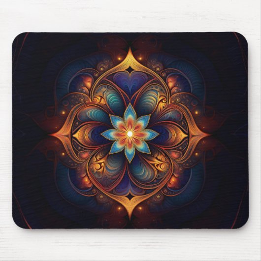 Tapis De Souris Belle Fleur de Lys Fractale (Devant)