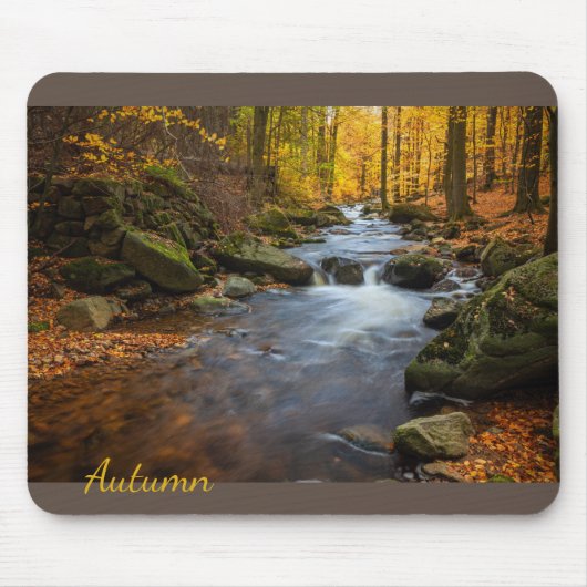 Tapis De Souris Belle forêt d'automne (Devant)