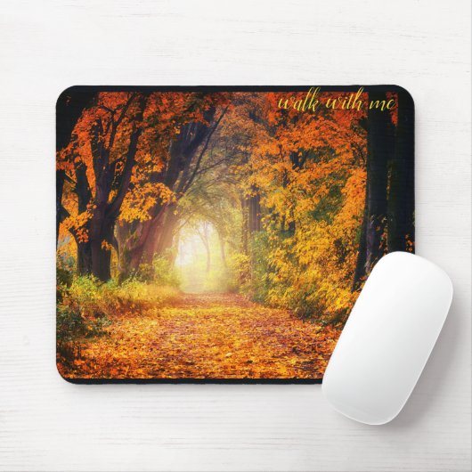 Tapis De Souris Belle forêt d'automne (Avec souris)