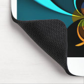 Tapis De Souris Belle impression Cyan Abstrait Art (Coin)