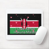 Tapis De Souris Belle Jolie J'Aime ! Kenya Hakuna Matata (Avec souris)
