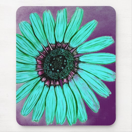 Tapis De Souris Belle main Fleur Sketched (Devant)