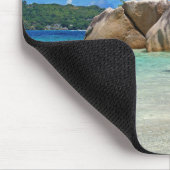 Tapis De Souris Belle Mer Tropicale avec Côte Rocheuse Couverte (Coin)