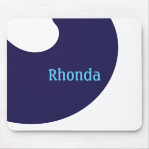 Tapis De Souris Belle mousepad bleu et blanc