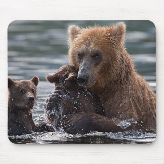 Tapis De Souris Belle Ours et ses petits (Devant)