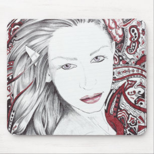 Tapis De Souris Belle Paisley Femme Elf