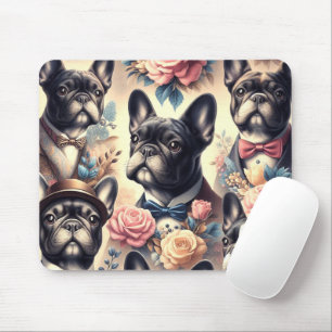 Tapis De Souris Belle peinture Vintage de Bulldog