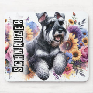 Tapis De Souris Belle race de chiens / Schnauzer Chien Souris Pad