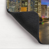 Tapis De Souris Belle rivière Chicago à Sunset, Illinois (Coin)