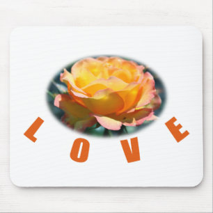 Tapis De Souris belle rose jaune fleur photo art