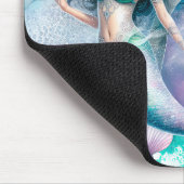 Tapis De Souris Belle sirène d'aquarelle (Coin)