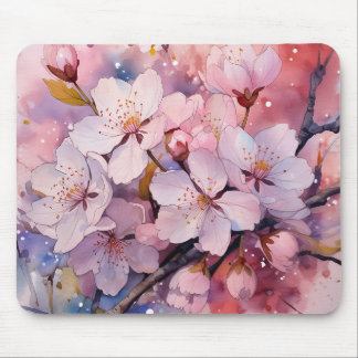 Tapis De Souris Belle souris à fleurs