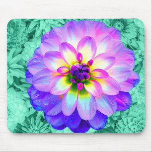 Tapis De Souris Belle souris Dahlia Fleur Pad Mat