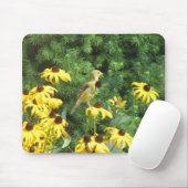 Tapis De Souris Belle Souris d'Oiseau Jaune (Avec souris)