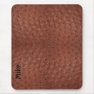 Tapis De Souris Belle Souris en cuir d'autruche Brown