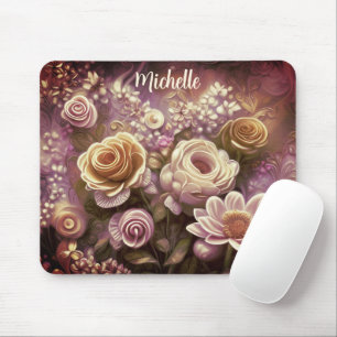 Tapis De Souris Belle souris Motif Fleur Acrylique