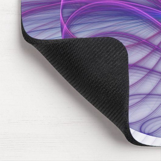 Tapis De Souris Belle Swing Moderne Art Fractal Abstrait Rose (Coin)