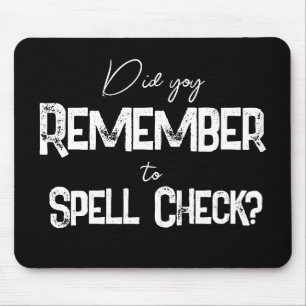 Tapis De Souris Belle typographie simple noir & blanc Pad souris